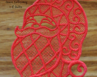 Lace Santa Ornament