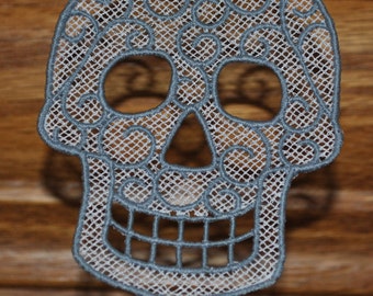 Lace Skull Ornament