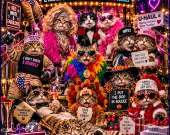 Calendario da parete Gatti Gay 2027 – Divertente calendario LGBTQ con gatti e 365 gag giornaliere