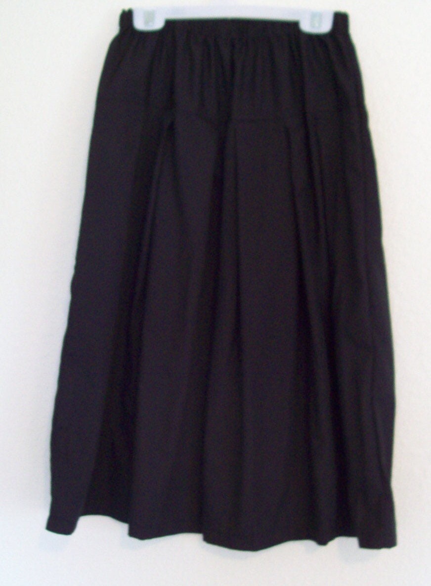 Girls Size 12 Black Culottes Modest Long Split Skirt Camp | Etsy