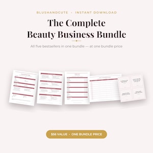 Startpakket voor een schoonheidssalon, sjablonen voor salonformulieren, starterskit voor wimperstylisten, printbaar pakket voor schoonheidsspecialisten (downloadbaar)