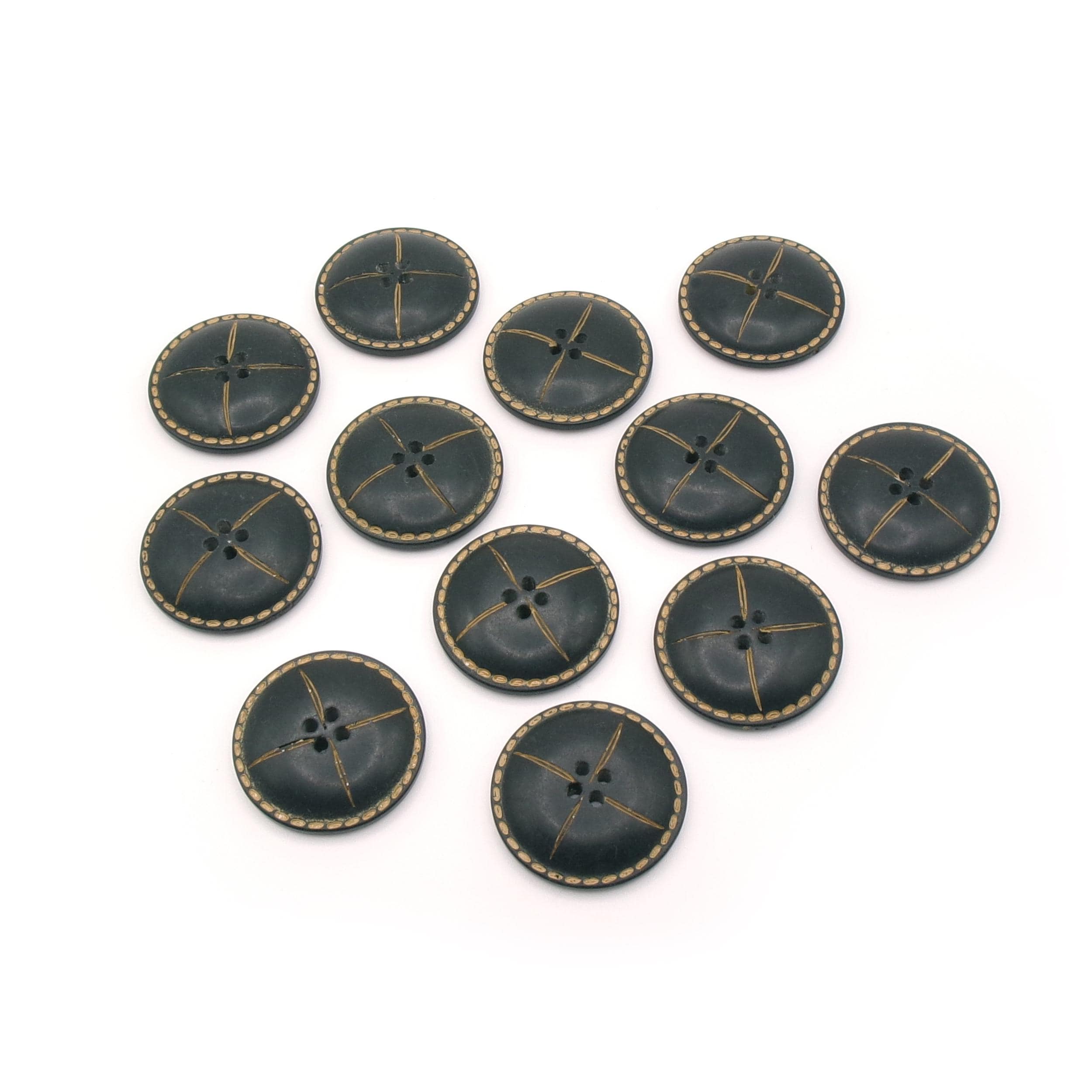 Bottoni Da 25 Mm Bottoni In Legno A 4 Fori Rotondi Tinti In Colori - Foto 3