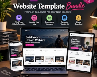 Elementor Templates Bundle, WordPress Website Templates, Landing Page Kits, Ecommerce Templates, Elementor Website Kit, Digital Download