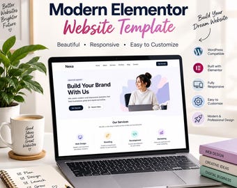 Elementor Website Template Kit | Modern WordPress Website Design | Responsive Elementor Template | Digital Website Template