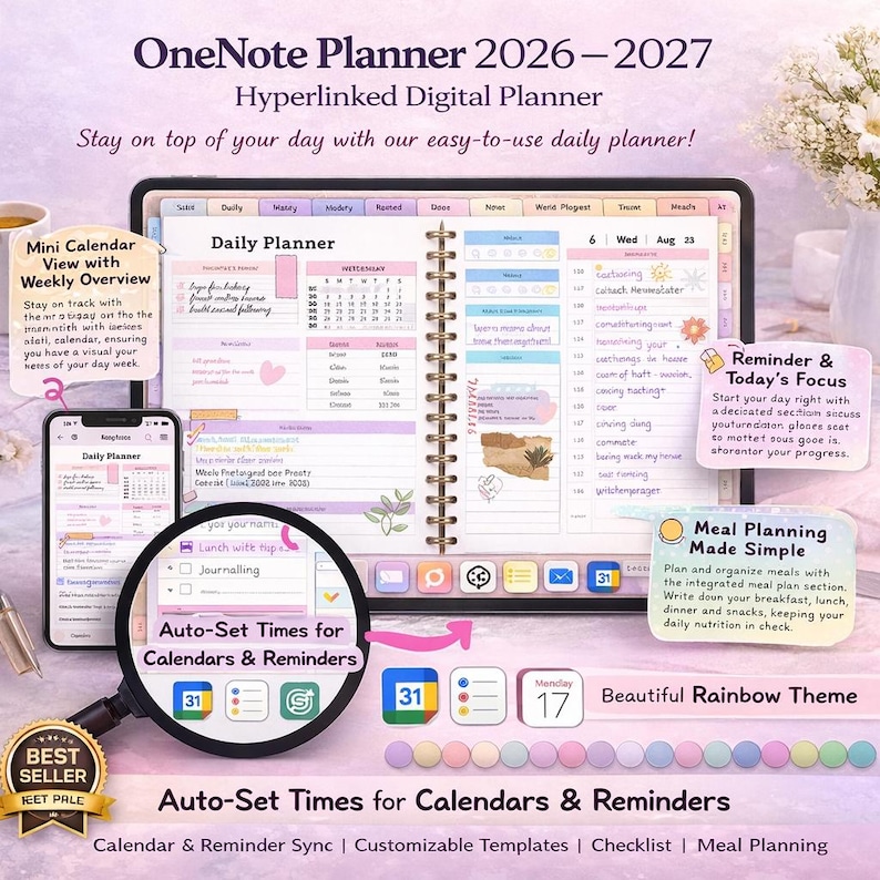 Planner Pages Onenote Onenote Planner 2026–2030 | 5 Year Hyperlinked Planner | Daily Weekly ...