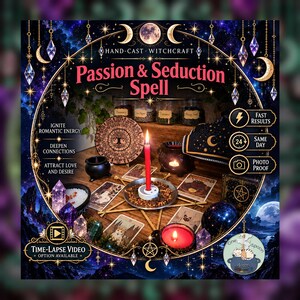 Passion & Seduction Spellwork Ritual - Same Day Casting for Desire, Attraction, Chemistry, Sensuality and Connection