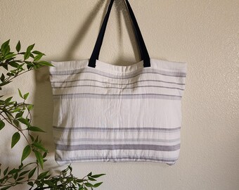 Up-Cycled Terry Cloth Lined Towel Tote