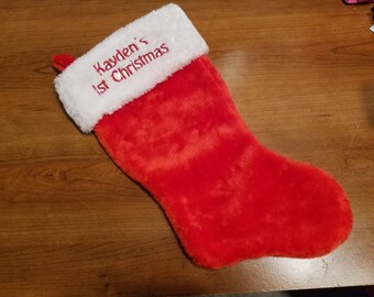 baby first christmas stocking etsy baby christmas sock