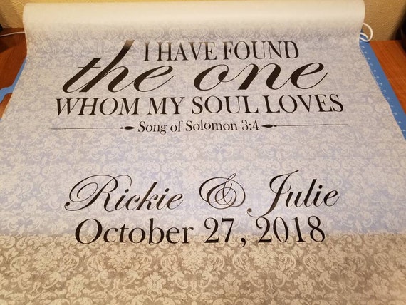 Song of Solomon 3:4 Aisle Runner 1 per Pack Wedding and Party D/écoration