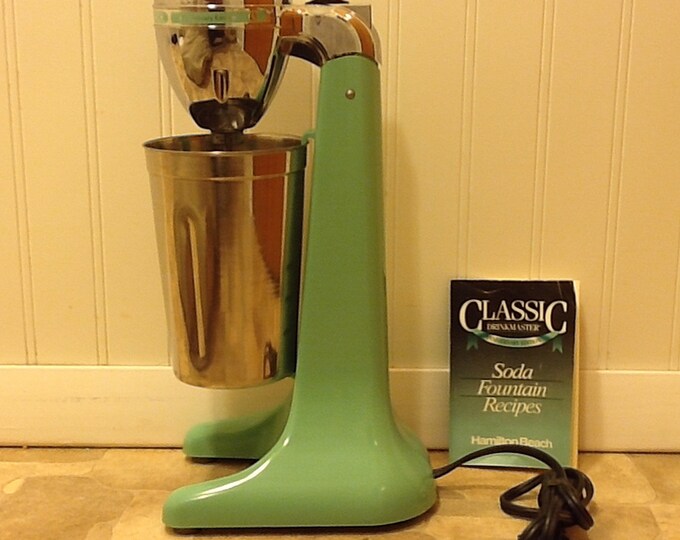 Retro HAMILTON BEACH Milkshake Mixer Anniversary Edition P97272 Seafoam