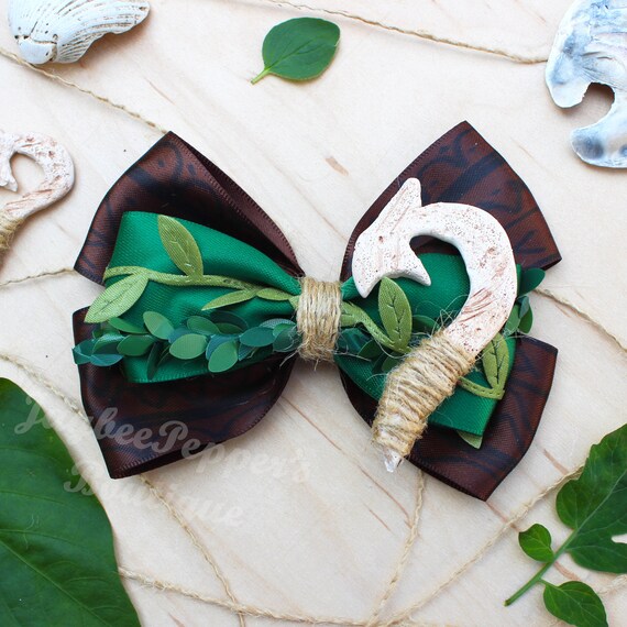 Maui Hair Bow Moana Bow Disney Etsy