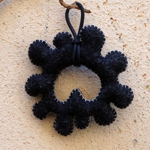 Bacteria sigil ornament bag charm handmade accessory, statement keychain