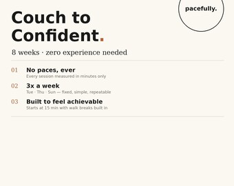 Couch to Confident 8-Week Beginner Running Plan