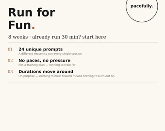 Run for Fun 8-Week Running Plan