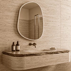 Asymmetrical Mirror, Organic Shape Wall Mirror, Irregular Mirror, Abstract Mirror, Modern Wall Decor, Statement Mirror, Home Decor