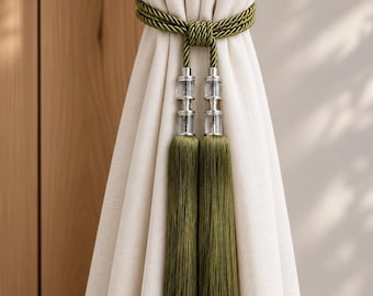 Gordijnbinders, decoratieve gordijnkwasten, gevlochten koordgordijnhouders, gordijnaccessoires