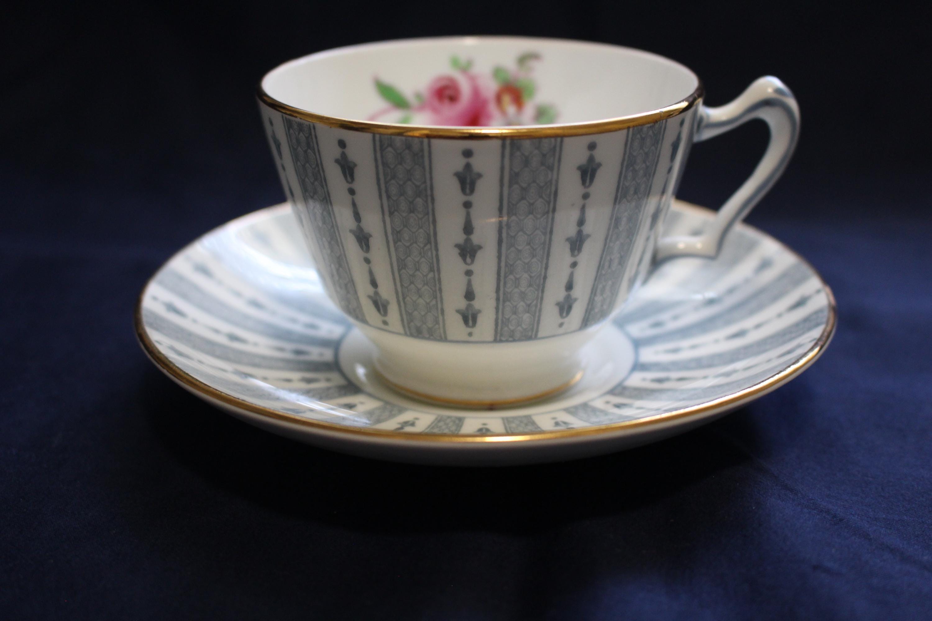 Crown Staffordshire Tea Cup and Saucer - Etsy