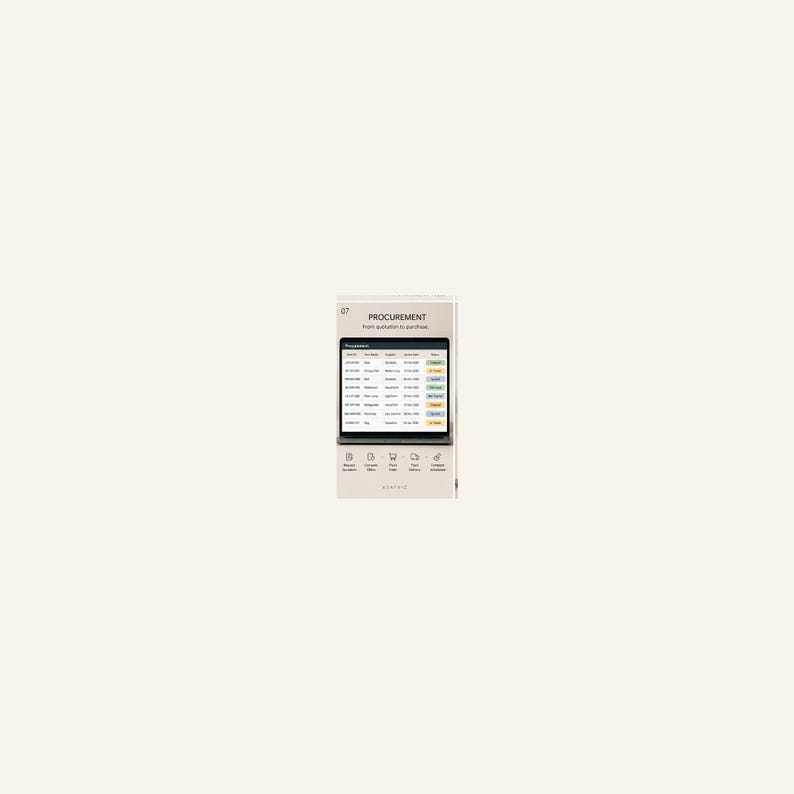Interior Design FF&E Procurement Tracker | Excel Project Management ...