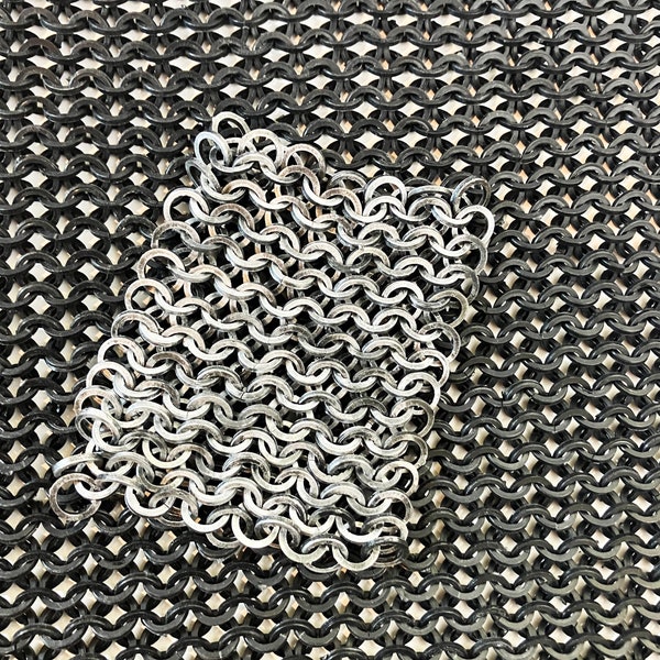 Plastic butted Chainmail Armor 1 Square Foot Custom Made