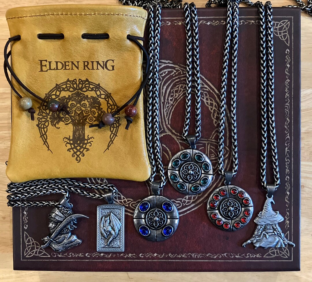 Elden Ring Talisman Necklaces With Leather Pouch Etsy