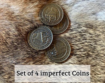 Set of 4 Imperfect / Flawed Witcher inspired Coins