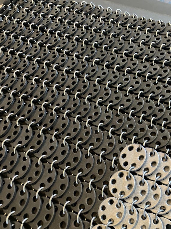 EVA  foam Lamellar Disc Chain Maille Armor custom made by the square foot