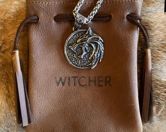Ciondolo The Witcher Wolf Amuleto Talismano Collana Cosplay - Foto 11