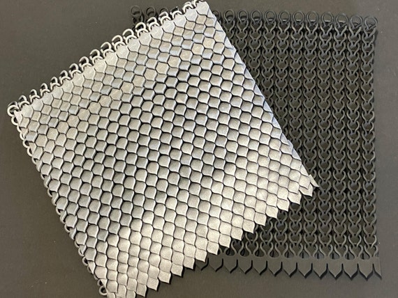 EVA Silver foam Scale Chainmaille Armor 1 Square Foot Custom Made