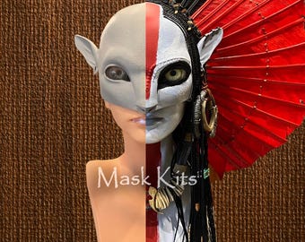 Máscara de Avatar Varang Cosplay Kit sin pintar