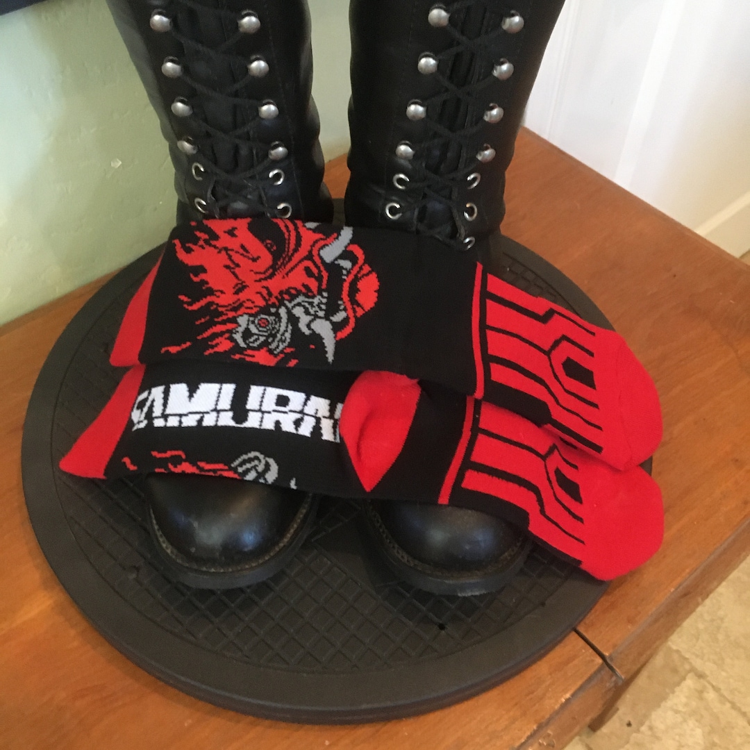 Cyberpunk 2077 Samurai Crew Socks Etsy