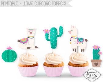 Llama Cupcake Topper | Etsy