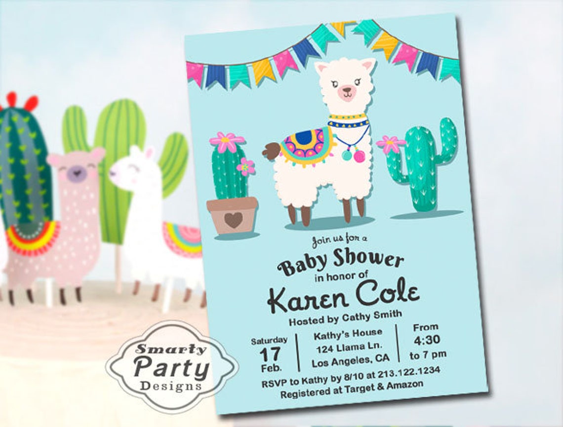 Printable Llama Cupcake Toppers Cactus Cupcake Toppers | Etsy