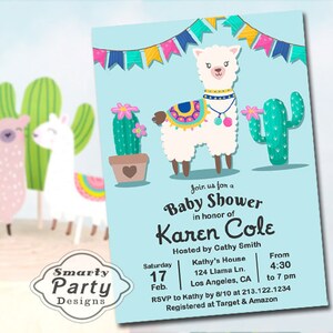 Printable Llama Cupcake Toppers Cactus Cupcake Toppers Cake Topper ...