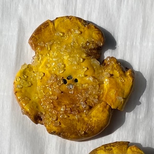 Handmade handpainted Puerto Rican Caribbean food tostones fried plantain fritter with salt magnet (one)