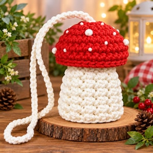 Crochet Crossbody Bag Pattern PDF Beginner Friendly Video Tutorial Polyester Cord Mini Purse Digital Download