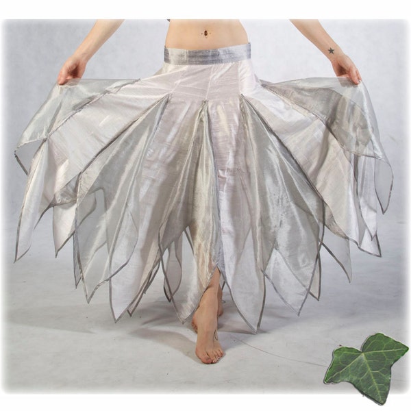 Bridal Faery Skirt - XS size 0 - Isis - Ivory & silver