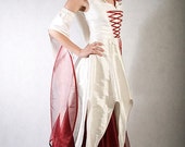 Ivory and Red Pixie Queen - Full outfit - Made to order