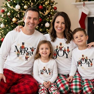 Christmas Nutcracker Family Shirt Bundle PNG, 5 Holiday Designs, Matching Family Pajamas, Christmas Sublimation, Instant Digital Download