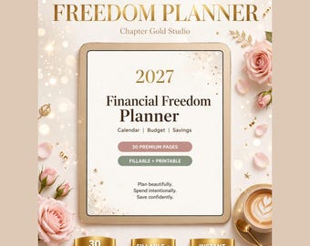 2027 Financial Planner, Budget Planner,  (Digital PDF)