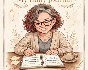 My Daily Journal Printable, Personal Diary with Mood Tracker, Money Journal & Health Log, Self Care Digital Journal for Wome