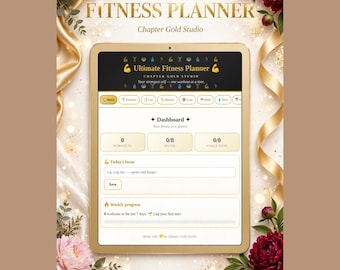 Ultimate Fitness Planner | Workout Log, Meal & Water Tracker (Digital Download)