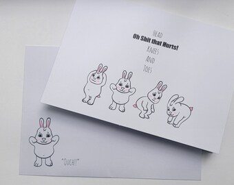 Shoulder Surgery Get Well Card: Hand-Painted Watercolor Design