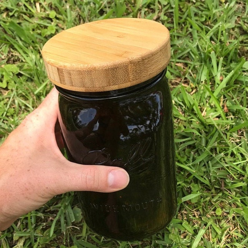 3pack Bamboo Screwtop Mason Jar Lids With Silicone Seal Etsy