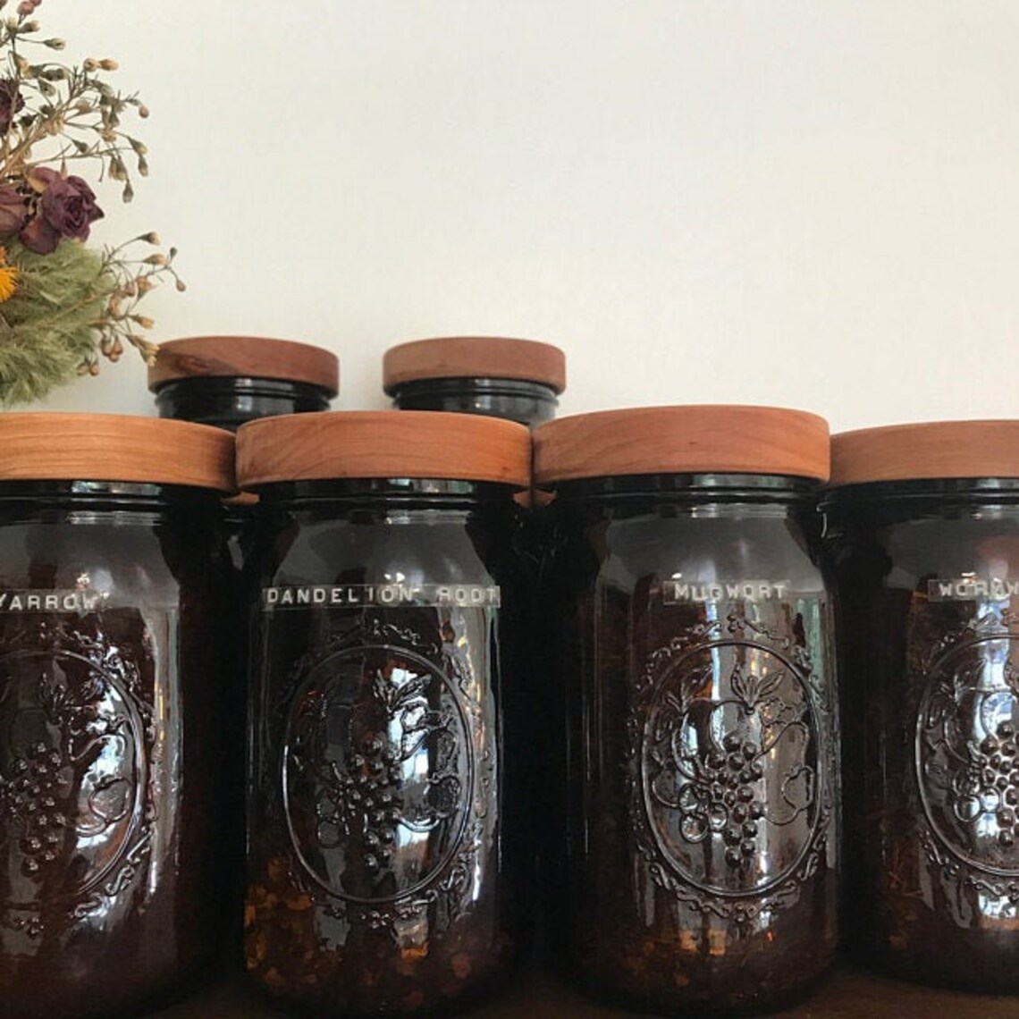 3pack Wide Mouth Wooden Screwtop Mason Jar Lids Your Etsy