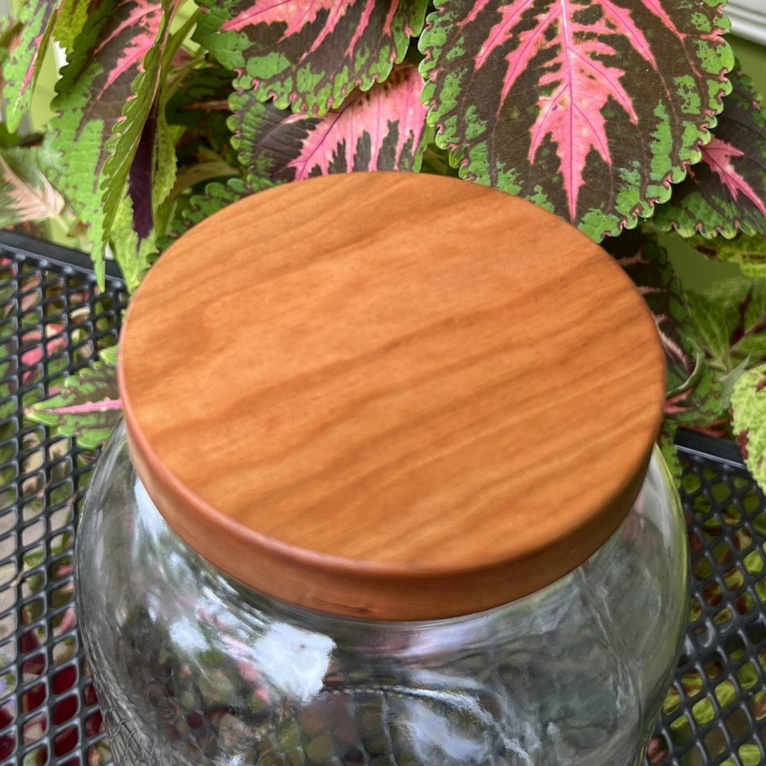Large Wooden Jar Lid – 110-400 Screw Top Food-grade Lid for 1