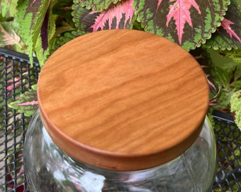 Large Wooden Jar Lid: 110-400 Thread, Food Grade