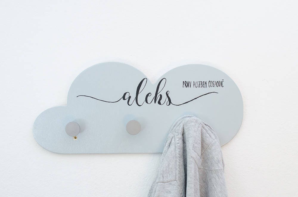 TWO Kids Wall Hooks. Personalized Baptism Gift for Boy. Twins Baby Shower  Wall Hook . 