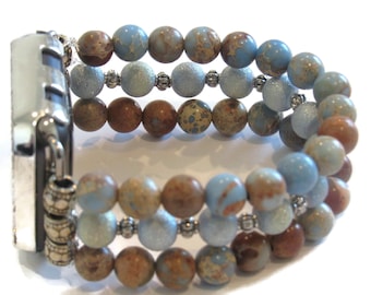 Impression Jasper Beaded Apple Watch Band: Stretch Bracelet Style