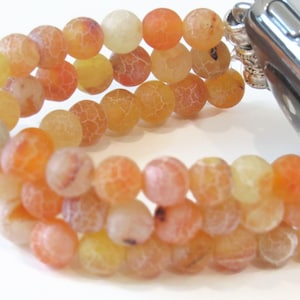 Beaded Dyed Agate Apple Watch Band