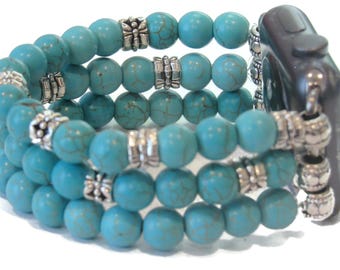 Turquoise Beaded Stacked Apple Bracelet Band for any Apple Watch